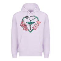 Lilac cna heart Premium Hoodie - MaliasSmallBusiness