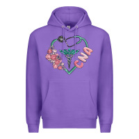 Purple cna heart Premium Hoodie - MaliasSmallBusiness