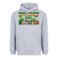Heather Grey not lucky just blessed Heavyweight Hoodie - AdoDesignShop