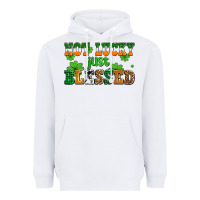 White not lucky just blessed Heavyweight Hoodie - AdoDesignShop