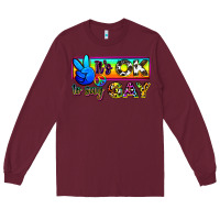 Burgundy it's ok to say gay Long Sleeve Tee - Zillion Design Studio