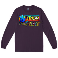 Plum it's ok to say gay Long Sleeve Tee - Zillion Design Studio