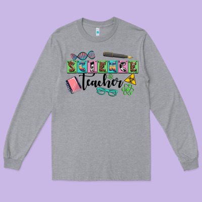 Science Teacher Long Sleeve Tee Designed By Adodesignshop