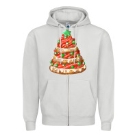Dove Grey red christmas cookie cake fa element Zipper Hoodie - FaDigitalArtStudio