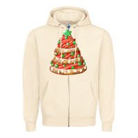 Sandshell red christmas cookie cake fa element Zipper Hoodie - FaDigitalArtStudio