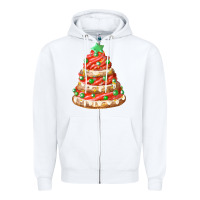 White red christmas cookie cake fa element Zipper Hoodie - FaDigitalArtStudio