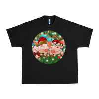 Black Christmas Pigs Urban Heavy Tee - RanaPortraitStore