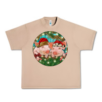 Burro Christmas Pigs Urban Heavy Tee - RanaPortraitStore