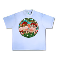 Grape Ice Christmas Pigs Urban Heavy Tee - RanaPortraitStore