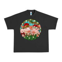 Pigment Black Christmas Pigs Urban Heavy Tee - RanaPortraitStore