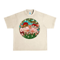 Sandshell Christmas Pigs Urban Heavy Tee - RanaPortraitStore