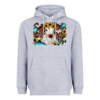 Heather Grey cowhide leopard calf Heavyweight Hoodie - JahusDesignShop