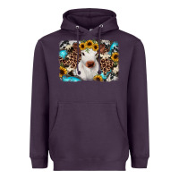 Plum cowhide leopard calf Heavyweight Hoodie - JahusDesignShop