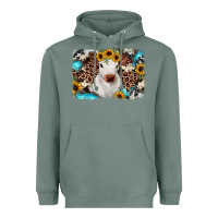 Sage cowhide leopard calf Heavyweight Hoodie - JahusDesignShop