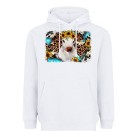 White cowhide leopard calf Heavyweight Hoodie - JahusDesignShop