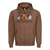 Chestnut Moo I Mean Boo Zipper Hoodie - CowhideDigitalArt