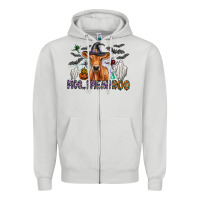 Dove Grey Moo I Mean Boo Zipper Hoodie - CowhideDigitalArt