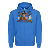 True Royal Moo I Mean Boo Zipper Hoodie - CowhideDigitalArt