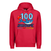 Cardinal 100 jawsome days of school Premium Hoodie - MaliasSmallBusiness