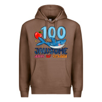 Chestnut 100 jawsome days of school Premium Hoodie - MaliasSmallBusiness