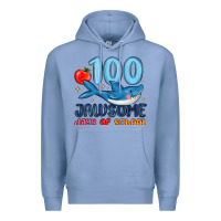 Colony Blue 100 jawsome days of school Premium Hoodie - MaliasSmallBusiness