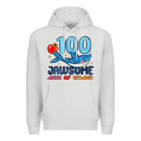 Dove Grey 100 jawsome days of school Premium Hoodie - MaliasSmallBusiness