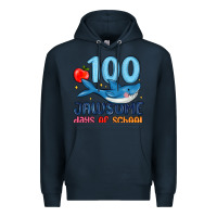 Navy 100 jawsome days of school Premium Hoodie - MaliasSmallBusiness