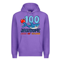 Purple 100 jawsome days of school Premium Hoodie - MaliasSmallBusiness