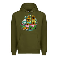 Army Green Campeche State Of Mexico Map Premium Hoodie - RanaPortraitStore