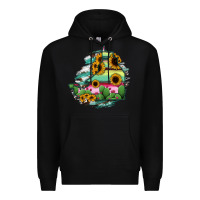 Black Campeche State Of Mexico Map Premium Hoodie - RanaPortraitStore
