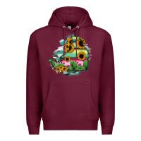Burgundy Campeche State Of Mexico Map Premium Hoodie - RanaPortraitStore