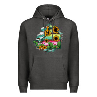 Charcoal Heather Campeche State Of Mexico Map Premium Hoodie - RanaPortraitStore