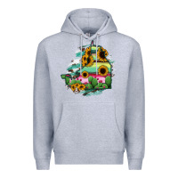 Heather Grey Campeche State Of Mexico Map Premium Hoodie - RanaPortraitStore
