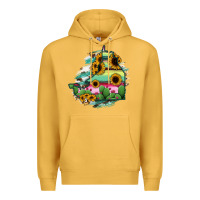 Mustard Campeche State Of Mexico Map Premium Hoodie - RanaPortraitStore
