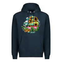 Navy Campeche State Of Mexico Map Premium Hoodie - RanaPortraitStore