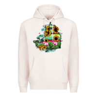 Pale Pink Campeche State Of Mexico Map Premium Hoodie - RanaPortraitStore