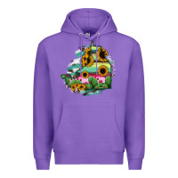 Purple Campeche State Of Mexico Map Premium Hoodie - RanaPortraitStore