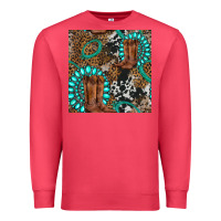 Cardinal cowboy boot and gemstone Premium Sweatshirt - BundleAndBundleShop