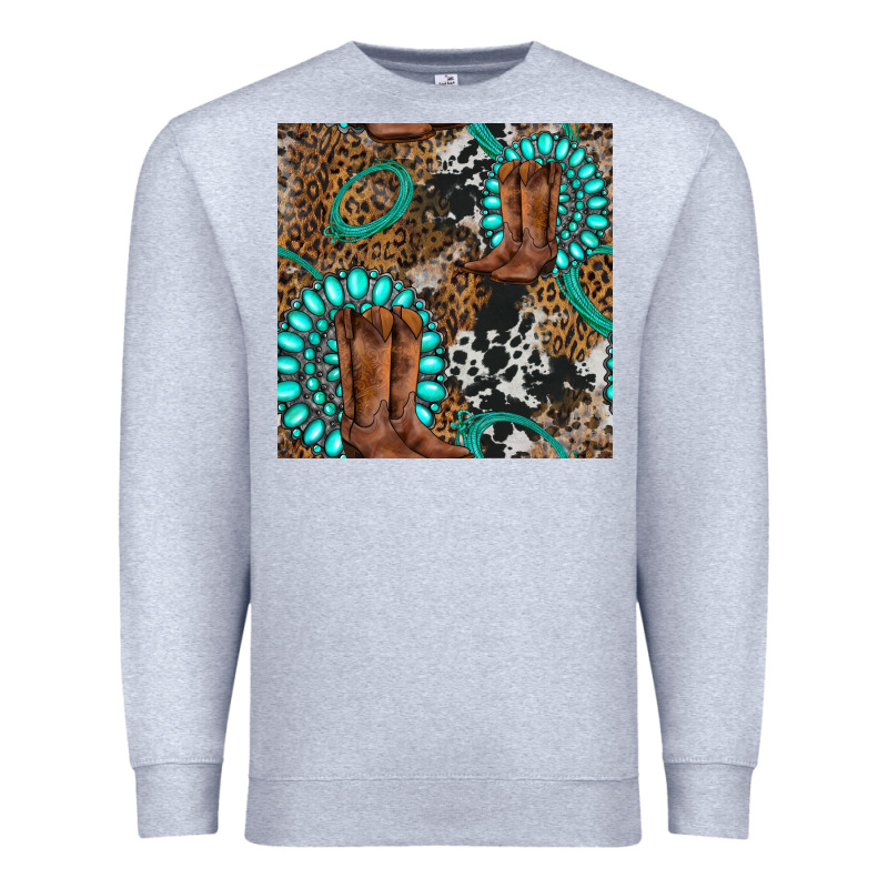 Cowboy Boot And Gemstone Premium Sweatshirt by BundleAndBundleShop | Teevron