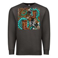 Smoke cowboy boot and gemstone Premium Sweatshirt - BundleAndBundleShop