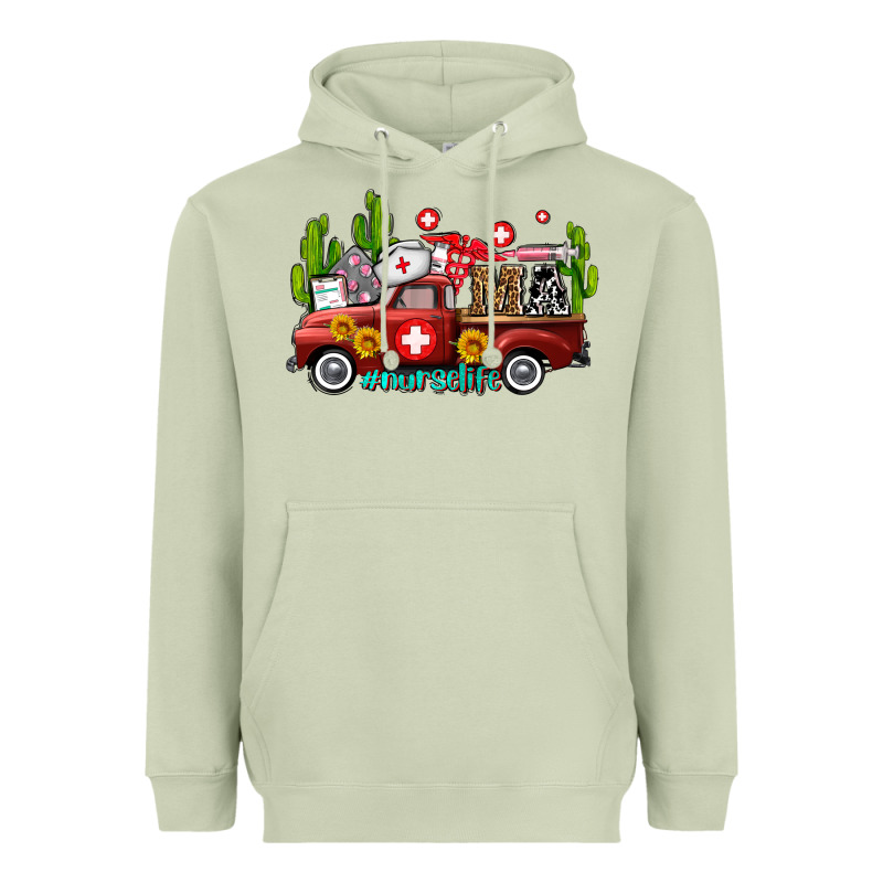 Ma Medical Assistant Nurse Truck With Cactus And Sunflowers Heavyweight Hoodie by AdoDesignShop | Teevron