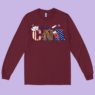 Cna Certified Nursing Long Sleeve Tee Designed By Texasbilliewilder