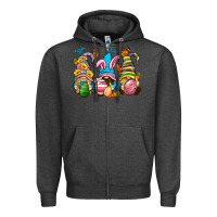 Charcoal Heather Easter gnomies Easter Day Zipper Hoodie - Neo Western