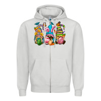 Dove Grey Easter gnomies Easter Day Zipper Hoodie - Neo Western