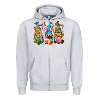 Heather Grey Easter gnomies Easter Day Zipper Hoodie - Neo Western