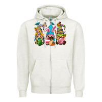 Oatmeal Heather Easter gnomies Easter Day Zipper Hoodie - Neo Western