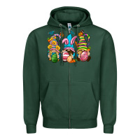 Sports Green Easter gnomies Easter Day Zipper Hoodie - Neo Western