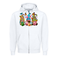 White Easter gnomies Easter Day Zipper Hoodie - Neo Western