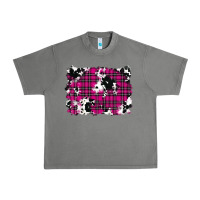 Tornado Pink Christmas Plaid Cowhide Pattern Background Urban Heavy Tee - RanaPortraitStore