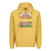 Antique Gold easter costom name rabbit Premium Hoodie - MaliasSmallBusiness